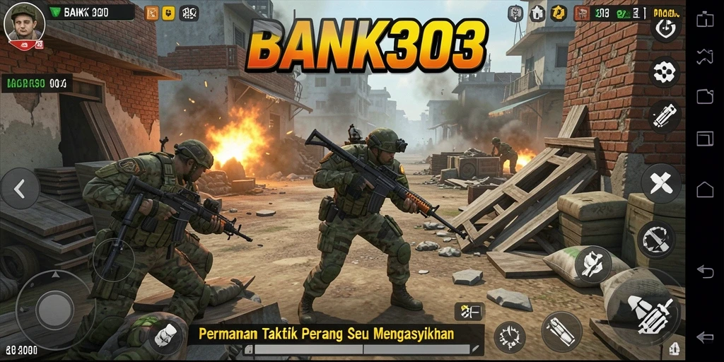 Tampilan gameplay seru dalam BANK303 yang menegangkan.
