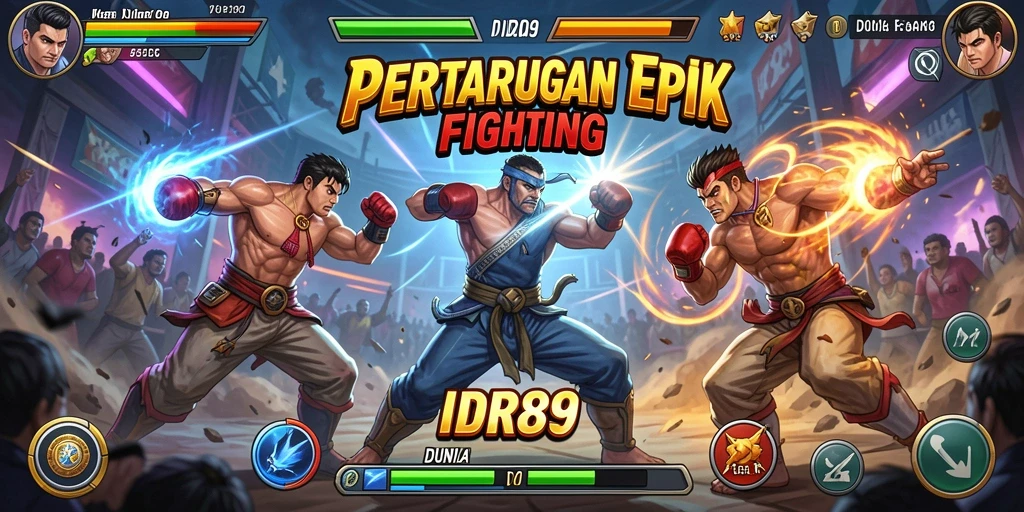 Gambaran gameplay seru di arena pertarungan IDR89.