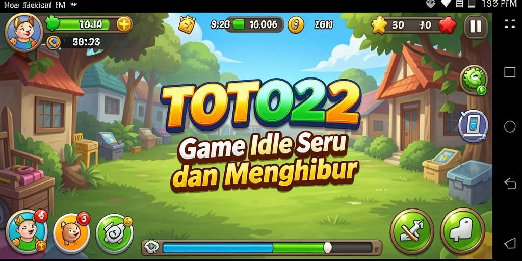 Tampilan screenshot gameplay TOTO22 menampilkan karakter yang aktif dalam mode <strong>Idle</strong>.