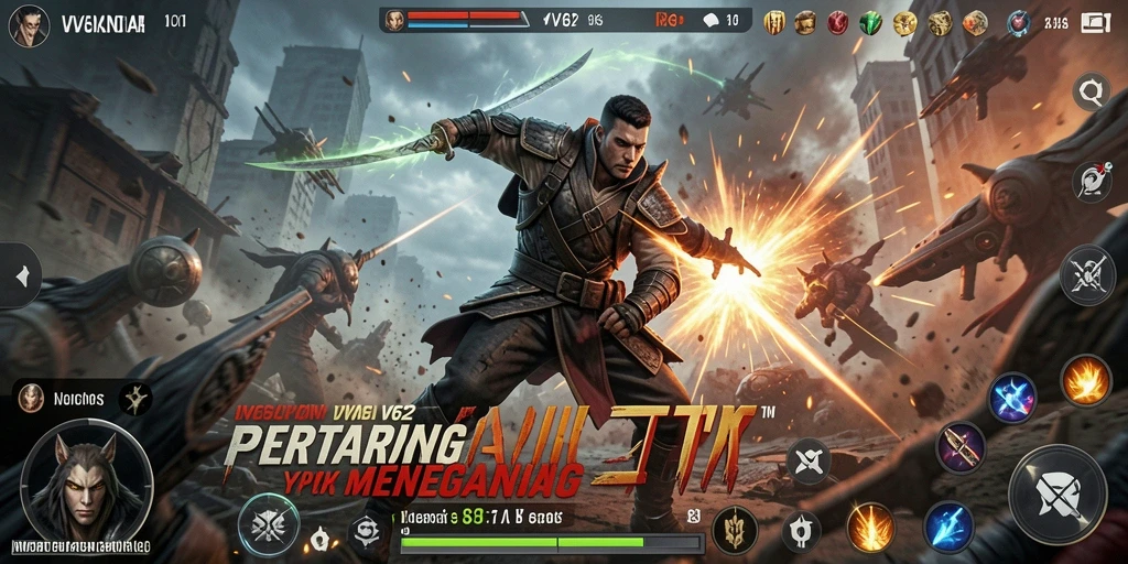 Gameplay VV62 dengan pertarungan yang mendebarkan dan karakter yang unik.